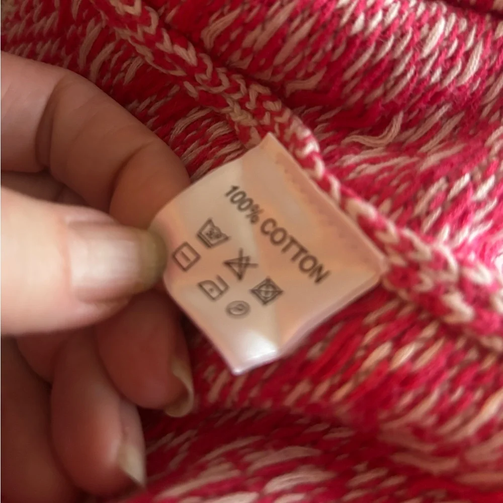 Odd Molly Pink and Cream Patterned Knit Cardigan